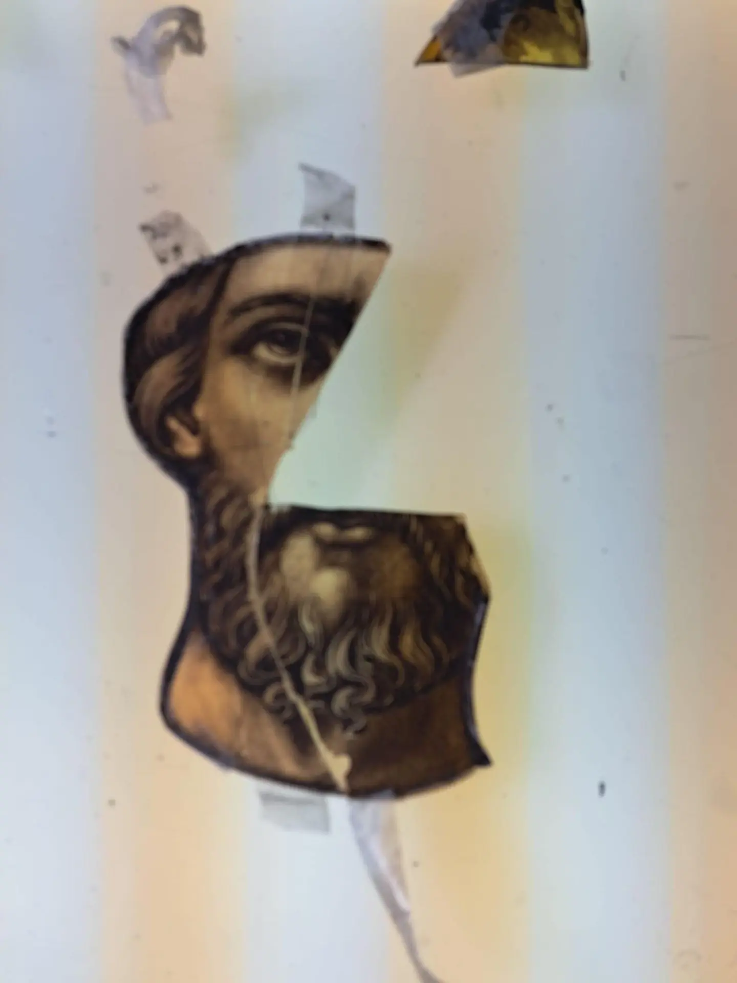 Restauration du visage de Saint Ferdinand de l'église de Thorembais les Biguines