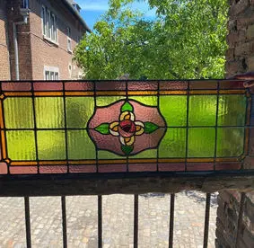 restauration vitrail art nouveau pour privé